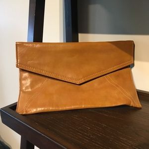 Vintage Tan Envelope Clutch